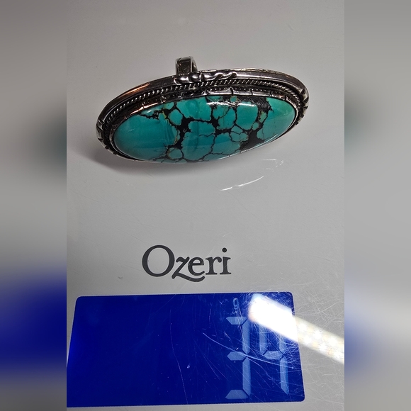 Native American Exceptional Vintage Turquoise and Sterling Silver Ring - Picture 8 of 9